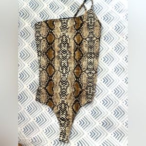 Cute snakeskin body suit w/ strap